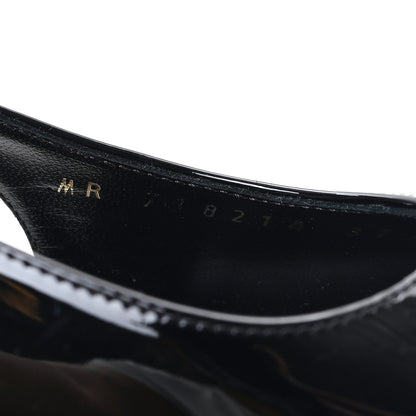 Saint Laurent Vernice Grupy Kendall 90mm Slingback Pumps 37 Black 9 of 10