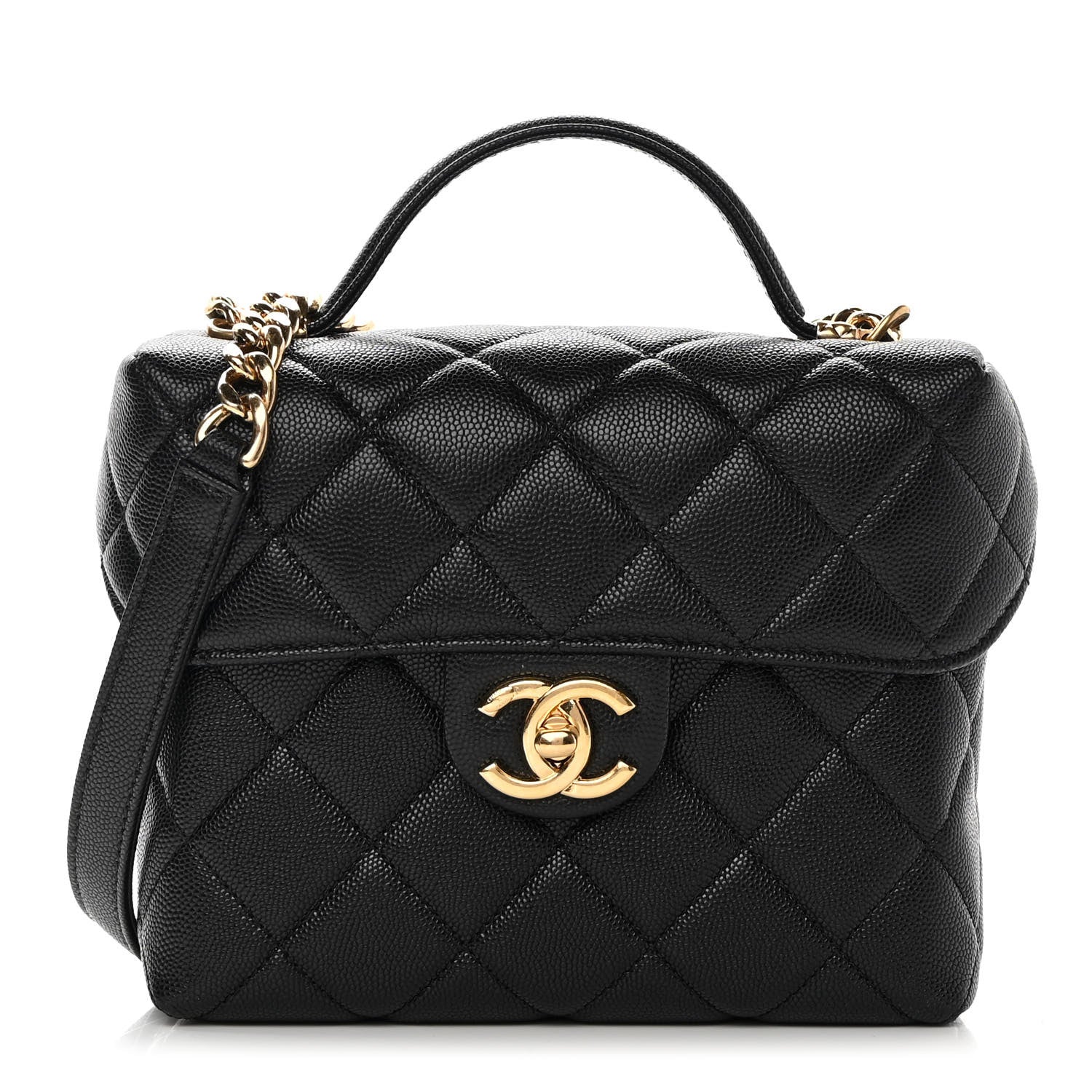 Chanel Caviar Quilted Handy Box Vanity Case Black 1 of 12
