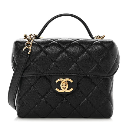 Chanel Caviar Quilted Handy Box Vanity Case Black 1 of 12