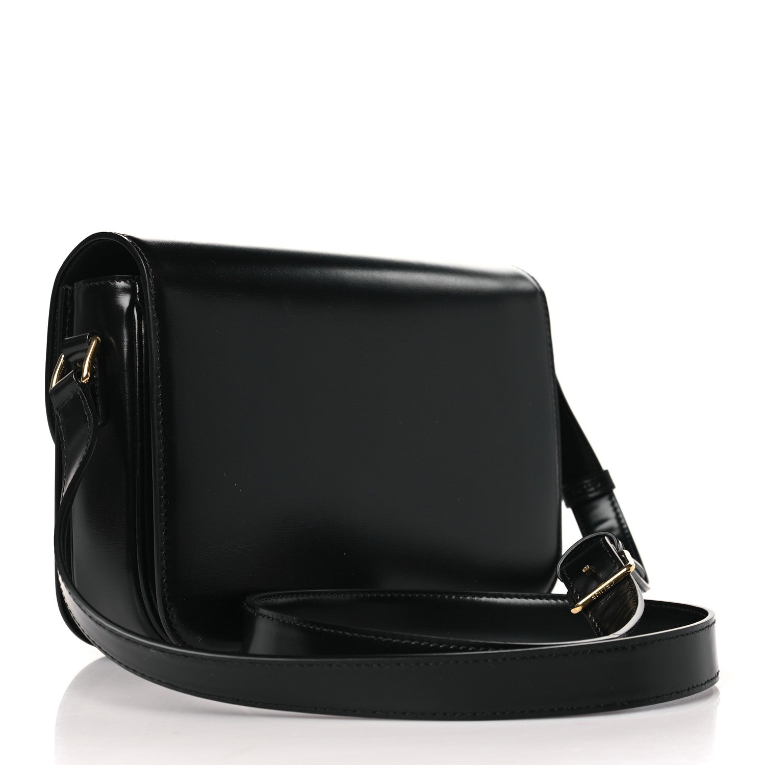 Celine Shiny Calfskin Medium Triomphe Black 3 of 9