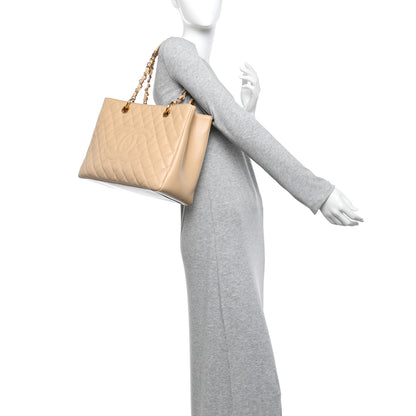 Chanel Caviar Quilted Grand Shopping Tote GST Beige Clair 2 of 10