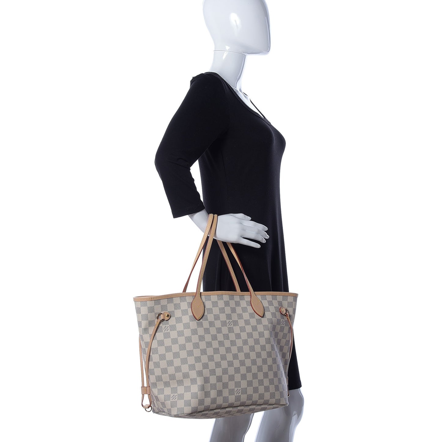 Damier Azur Neo Neverfull MM Rose Ballerine