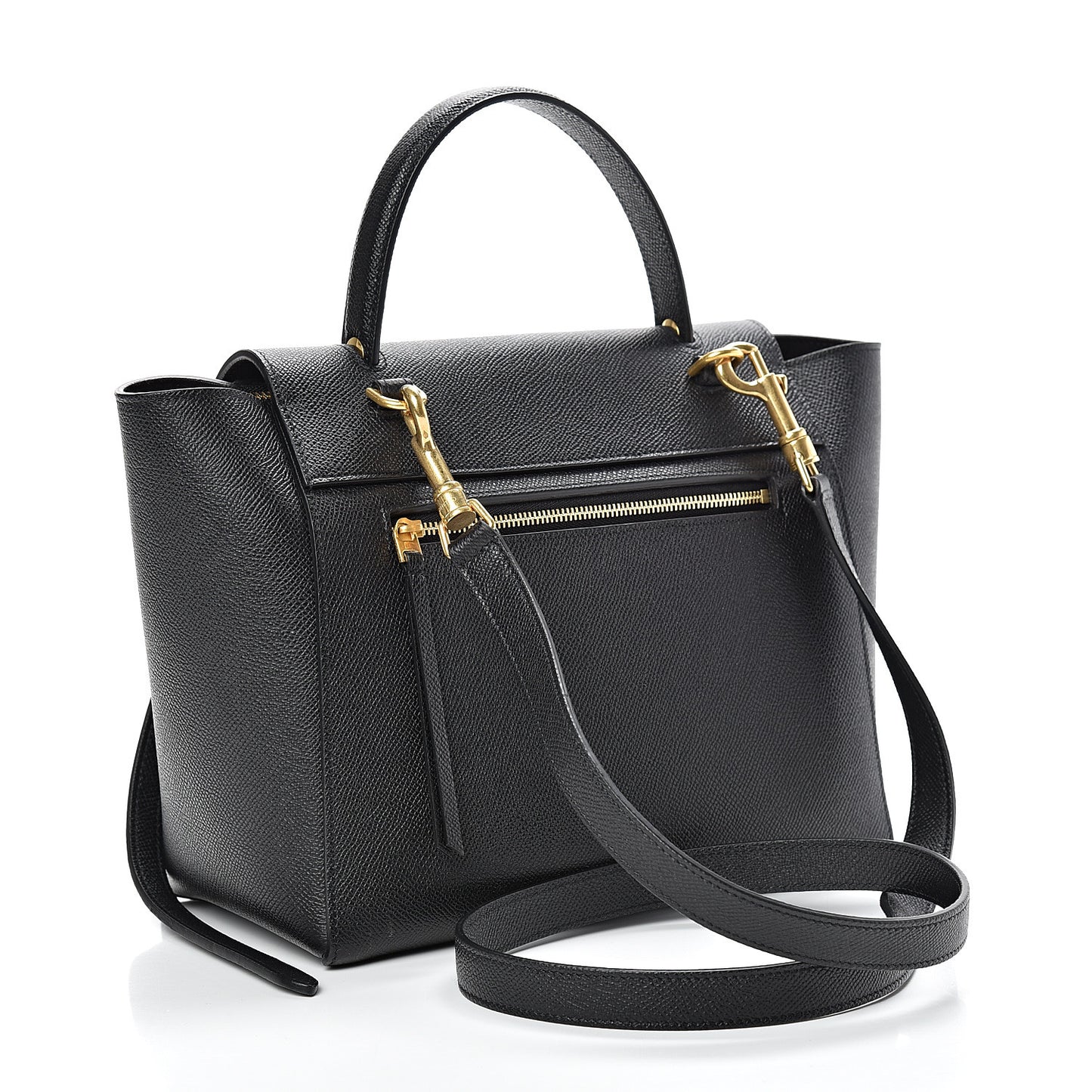 Grained Calfskin Micro Belt Bag Black