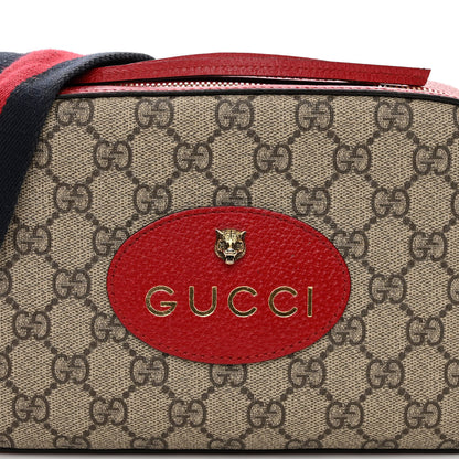 Gucci GG Supreme Monogram Web Neo Vintage Shoulder Bag Beige Red 7 of 10