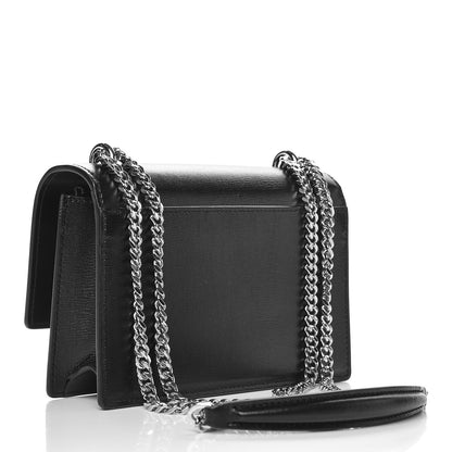 Saint Laurent Calfskin Monogram Sunset Chain Wallet Black 3 of 7