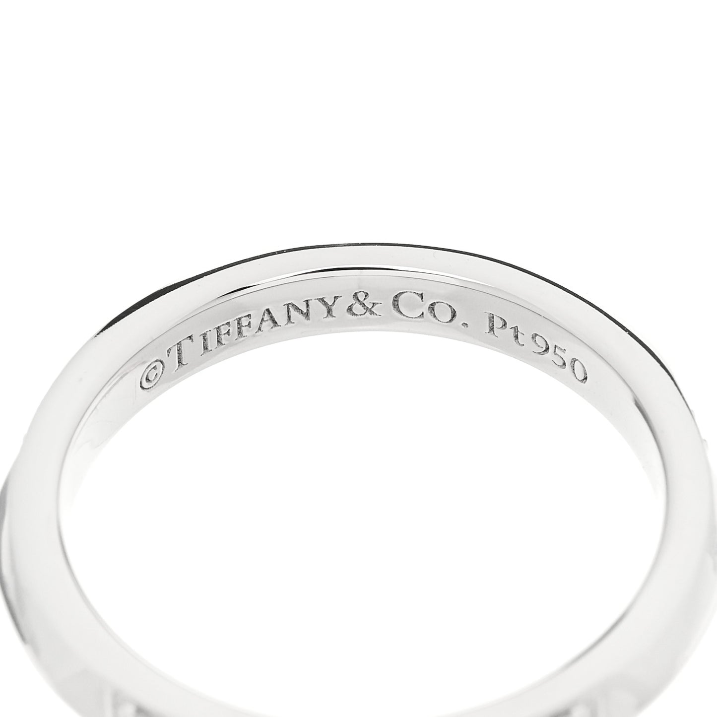 Platinum Diamond 2.5mm Tiffany True Band Ring 47 4