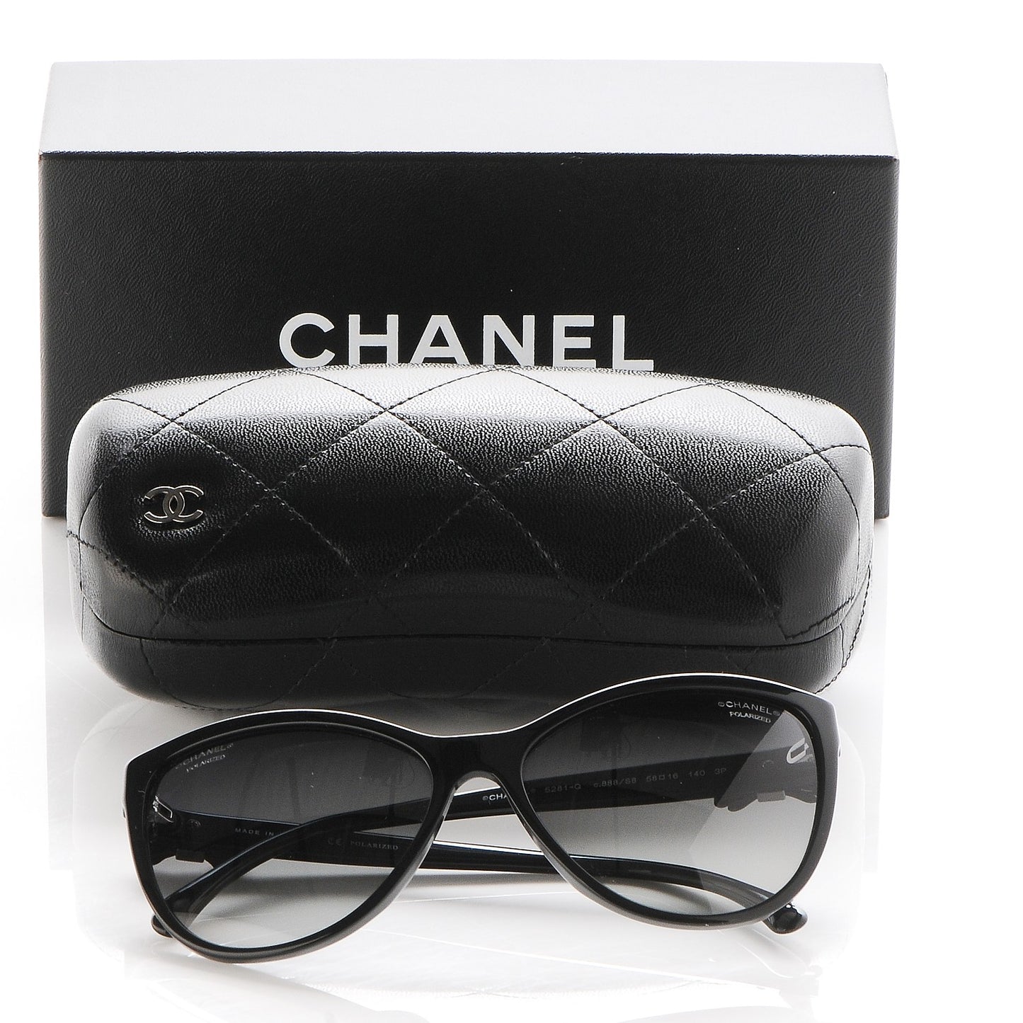 Polarized Butterfly Charms Sunglasses 5281-Q Black
