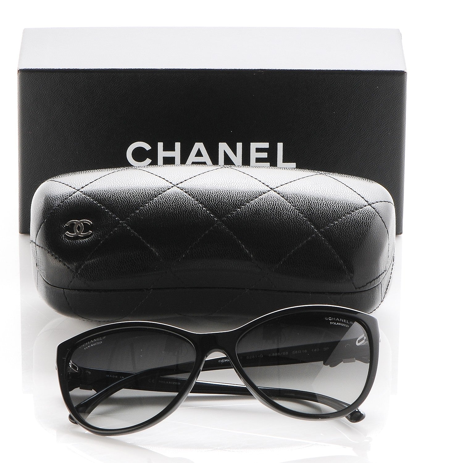 Chanel Polarized Butterfly Charms Sunglasses 5281-Q Black 8 of 8