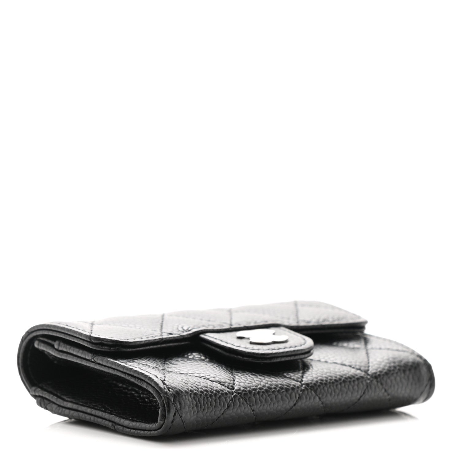 Chanel Caviar Quilted Flap Card Holder Wallet Black 4 of 9