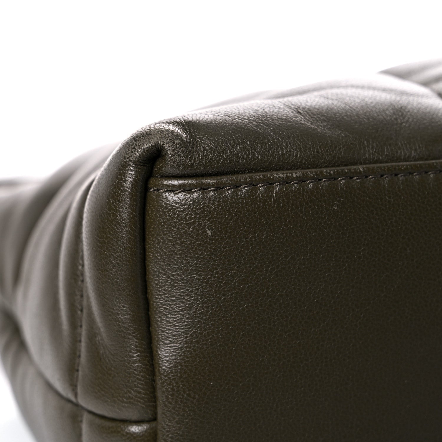Saint Laurent Lambskin Quilted Small Loulou Puffer Monogram Chain Satchel Seaweed 13 of 14