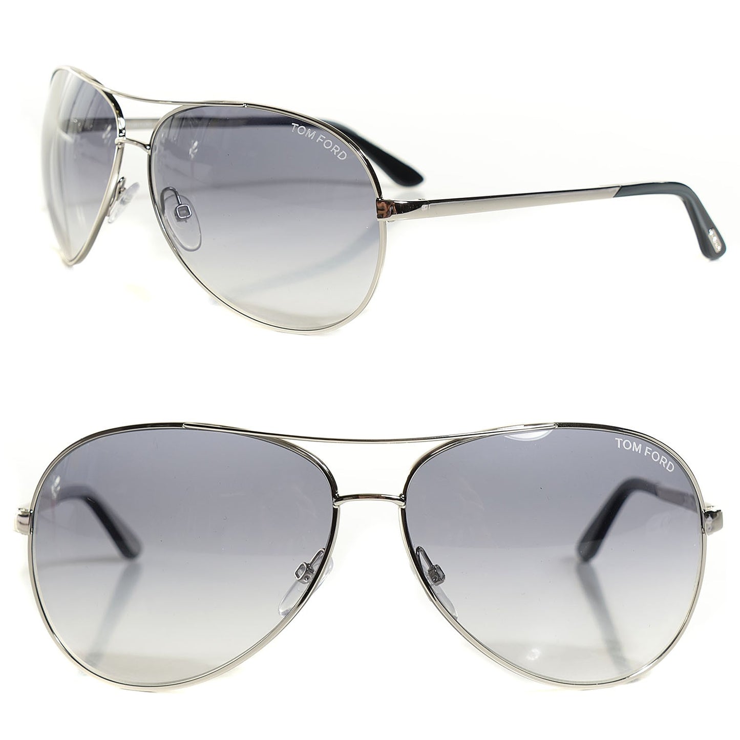 Metal Charles Aviator Sunglasses TF35 Silver