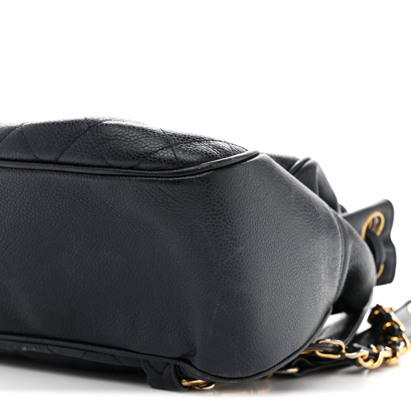 Caviar Quilted CC Drawstring Backpack Navy