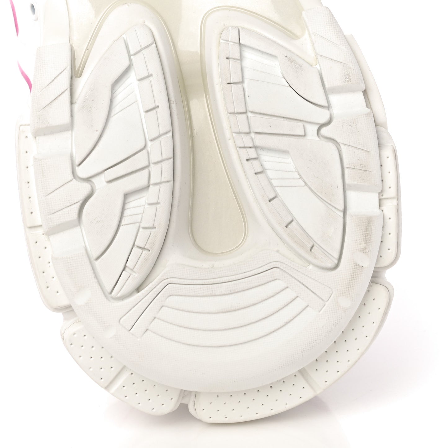 Mesh Rubber Bi-Color Womens Track Sneakers 39 White Fluo Pink