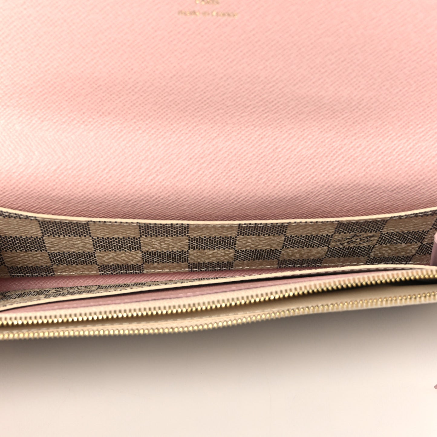Damier Azur Emilie Wallet Rose Ballerine