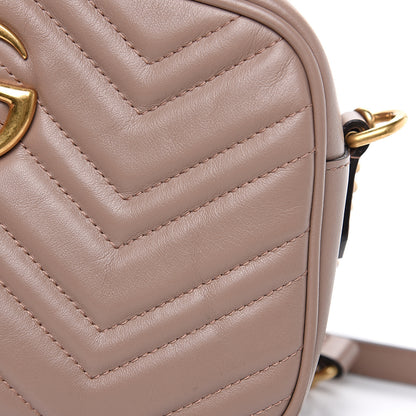 Gucci Calfskin Matelasse Small GG Marmont Chain Shoulder Bag Porcelain Rose 12 of 12