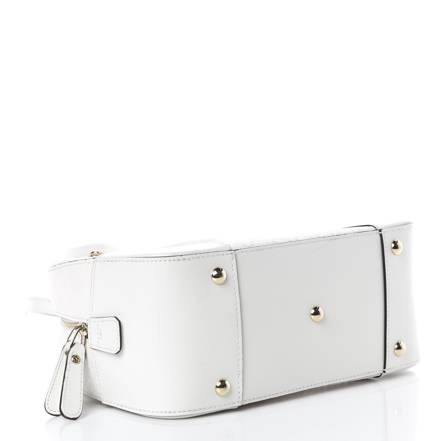 Gucci Calfskin Diamante Small Top Handle Bag White 5 of 13