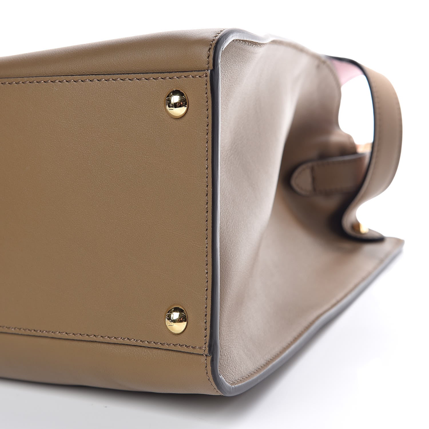 Fendi Vitello Seta Century Large Peekaboo X-Lite Fango Mandorlo 8 of 8