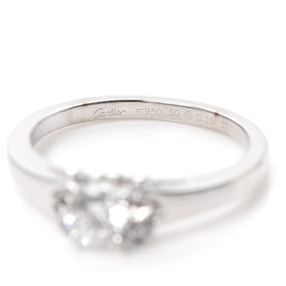 Cartier Platinum Diamond .35ct Ballerine Engagement Ring 50 5.25 4 of 5
