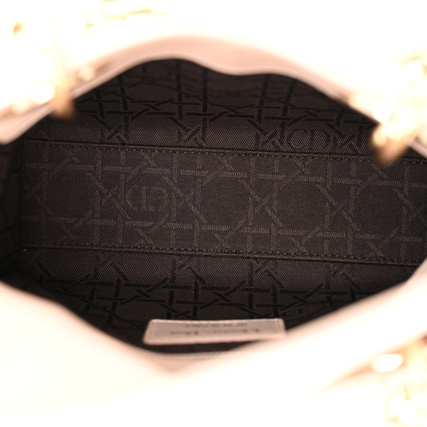 Lambskin Cannage Mini Lady Dior Aesthetic Beige