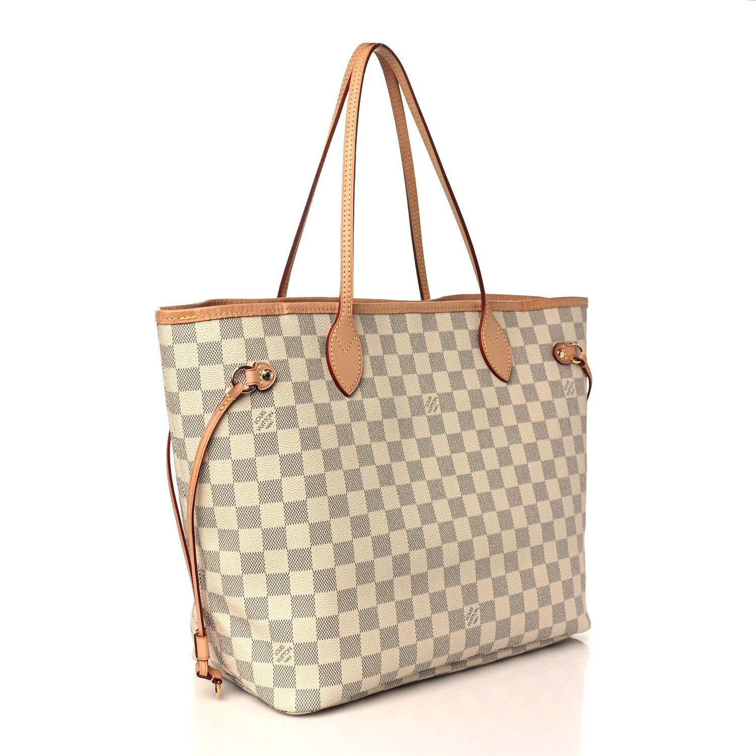 Louis Vuitton Damier Azur Neo Neverfull MM Rose Ballerine 3 of 9