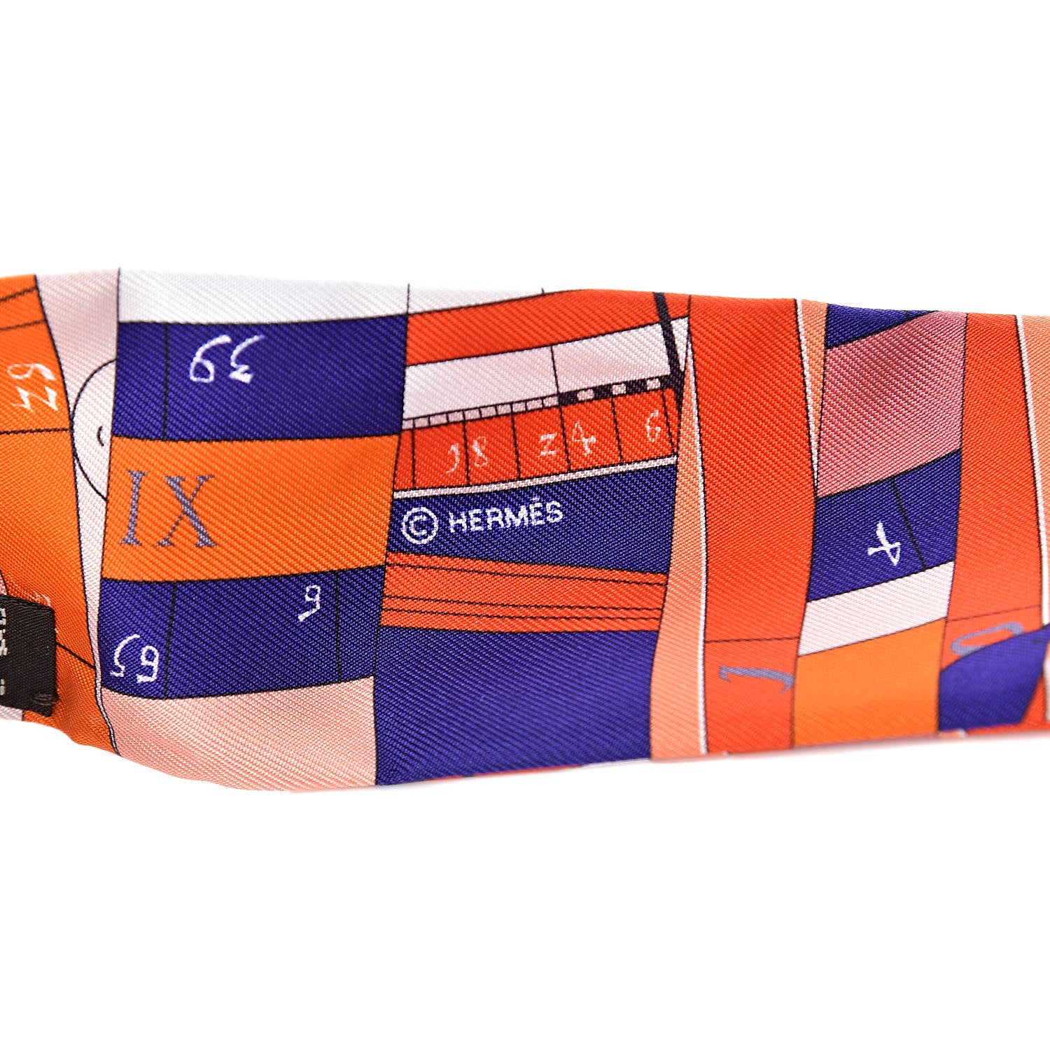 Hermes Silk Astrologie Nouvelle Twilly Corail Ultraviolet Terracotta 4 of 4