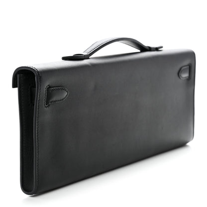 Hermes Swift Kelly Cut Clutch Pochette Black 3 of 12