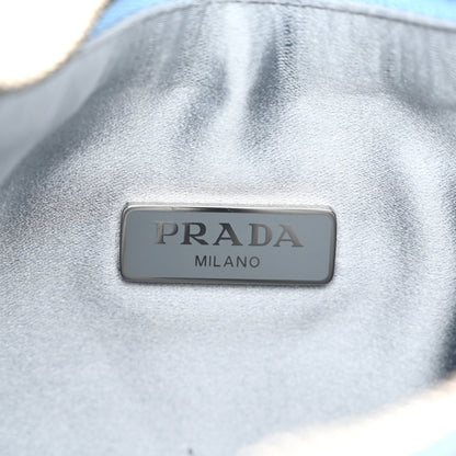 Prada Satin Crystal Re-Edition 2005 Shoulder Bag Celeste 6 of 11
