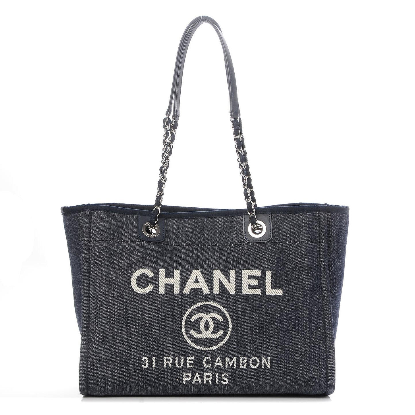 Canvas Small Deauville Tote Dark Blue