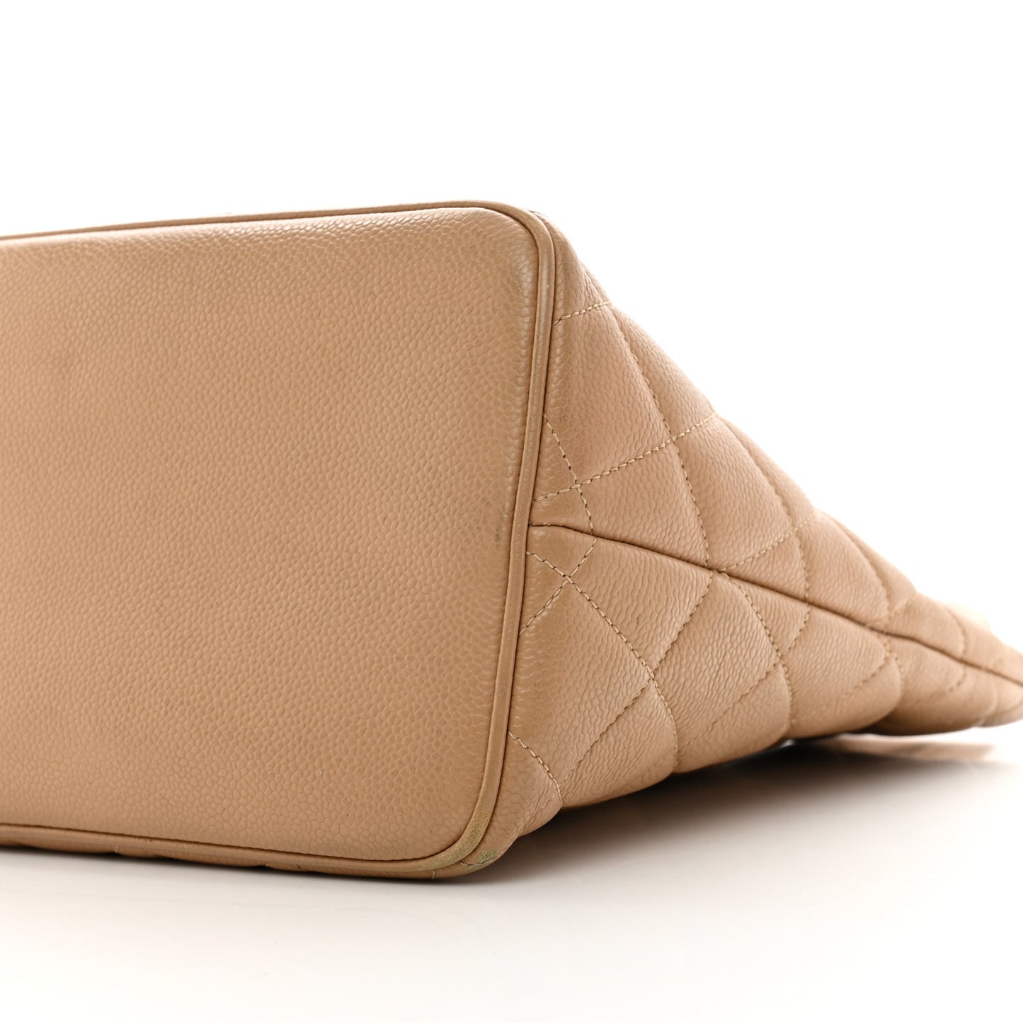 Caviar Quilted Medallion Tote Beige