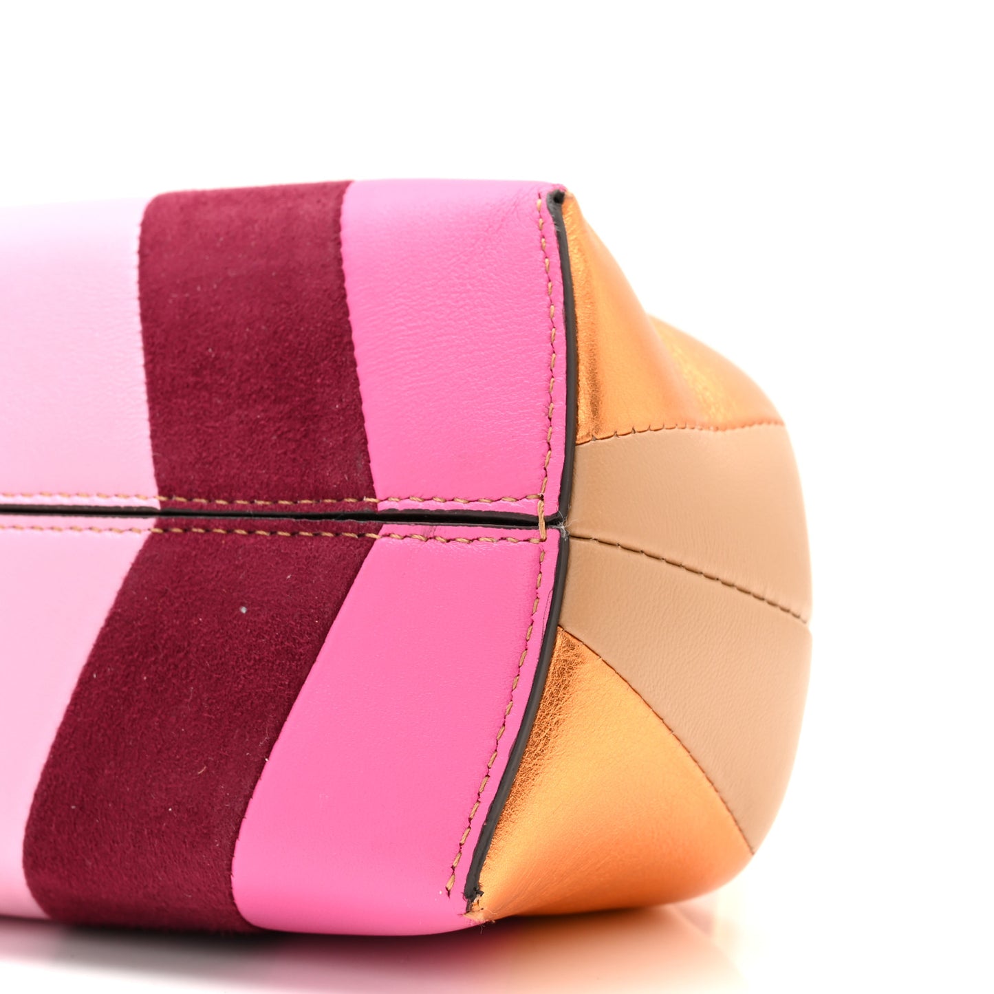 Nappa Suede Striped Inlay Small Fendi First Multicolor