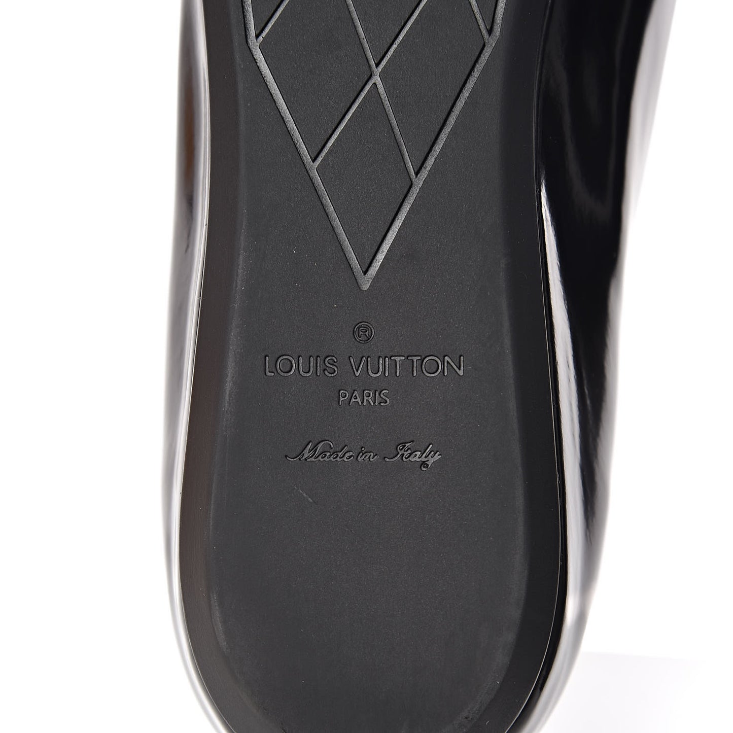 Glazed Calfskin Heartbreaker Ballerina Flats 37.5 Black