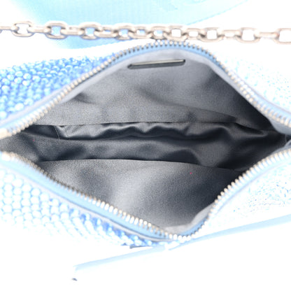 Prada Satin Crystal Re-Edition 2005 Shoulder Bag Celeste 5 of 10
