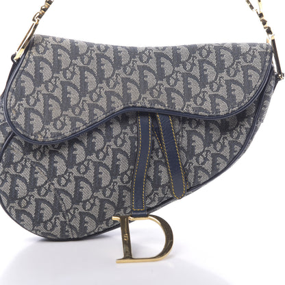 Christian Dior Monogram Saddle Bag Blue 10 of 10