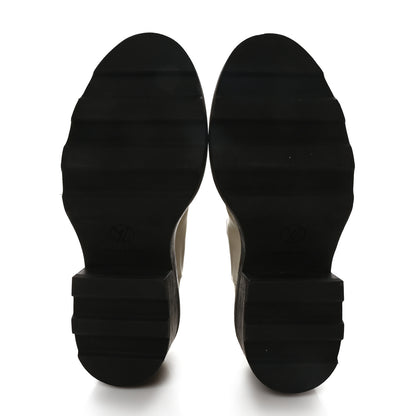 Louis Vuitton Calfskin Beaubourg Ankle Boots 38 White Black 6 of 8