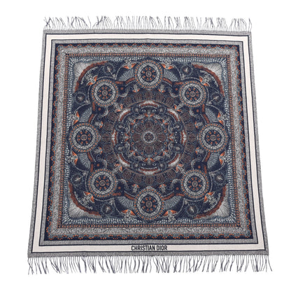 Christian Dior Wool Throw Cream Bleu 1 of 4