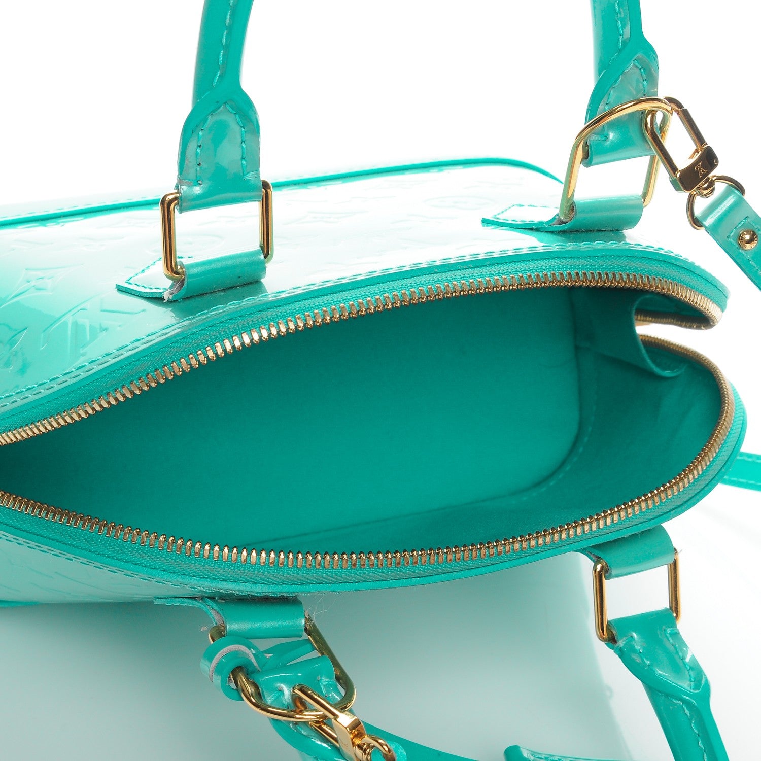 Louis Vuitton Vernis Alma BB Blue Lagon 5 of 10