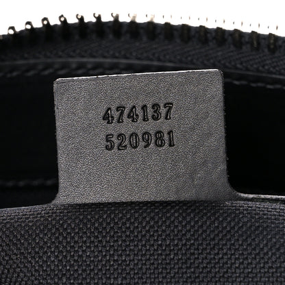 Gucci GG Supreme Monogram Appia Calfskin Web Flat Messenger Bag Black Grey 7 of 11