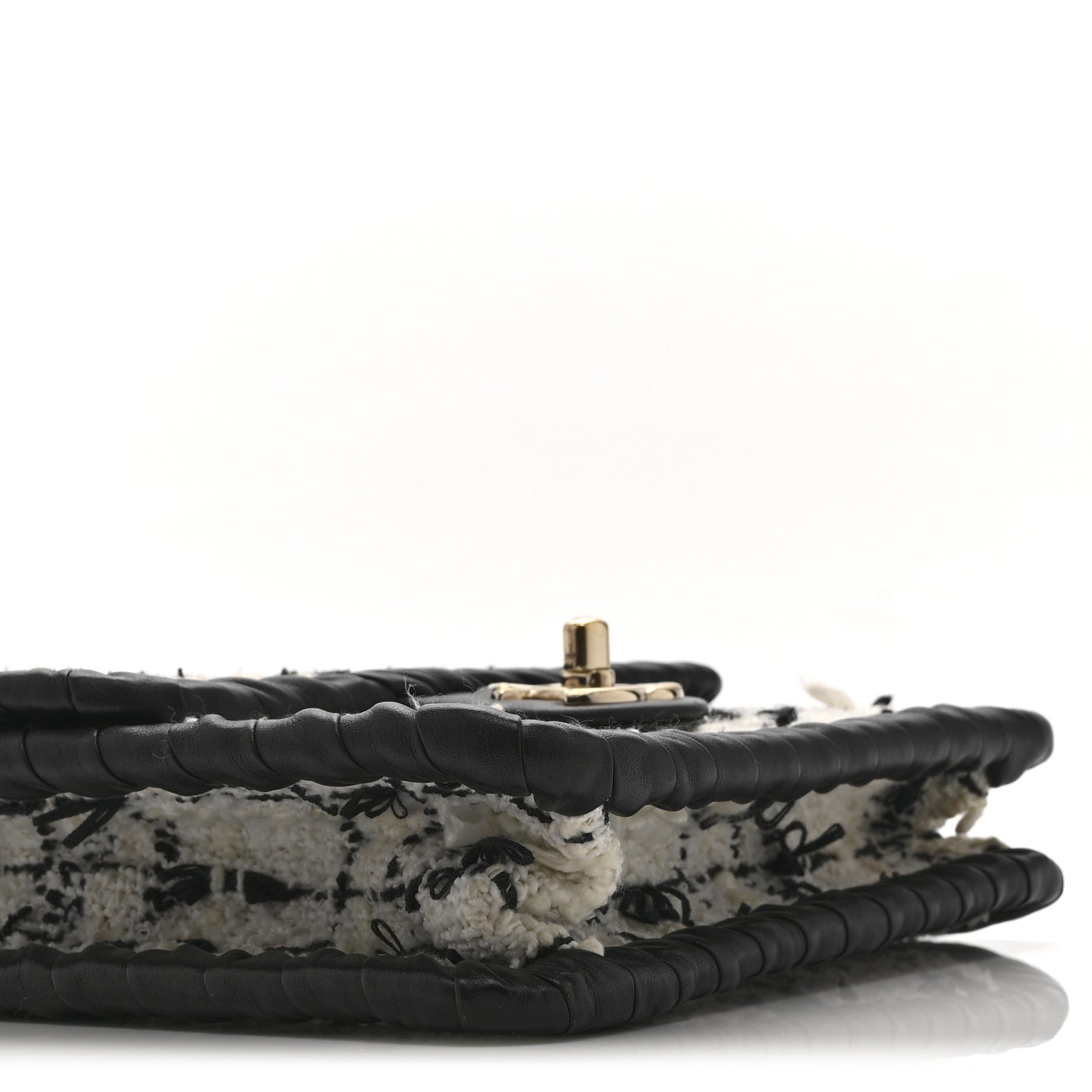 Chanel Tweed Braided Calfskin Mini My Own Frame Flap Grey Black 9 of 10