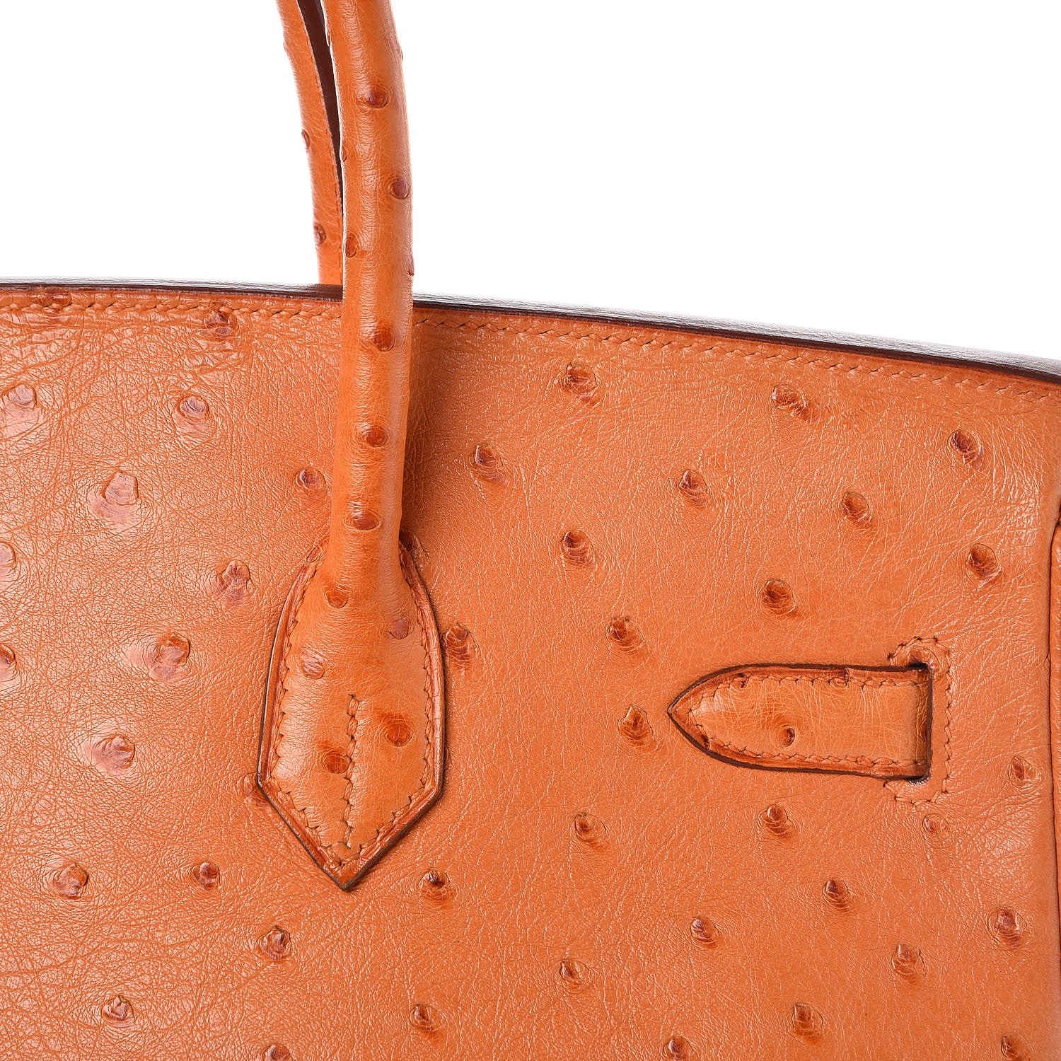 Hermes Ostrich Birkin 35 Orange 29 of 34