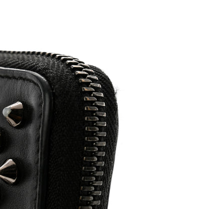Christian Louboutin Calfskin Panettone Spiked Zip Around Wallet Black 12 of 13