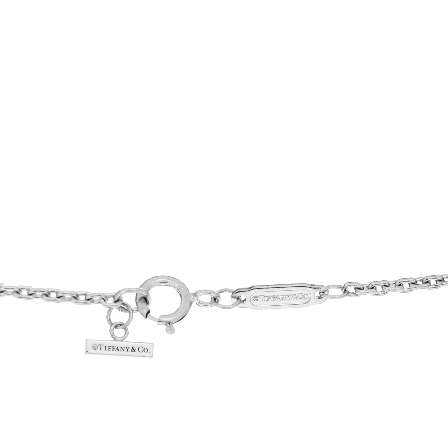 18K White Gold Diamond Medium Smile Pendant Necklace
