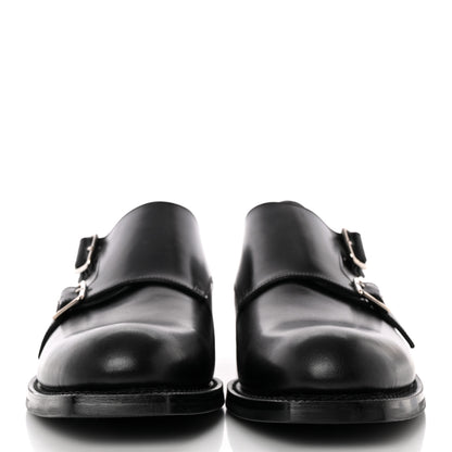 Christian Dior Polished Calfskin Mens Buckle Monk Shoe 44 Black 2 of 10