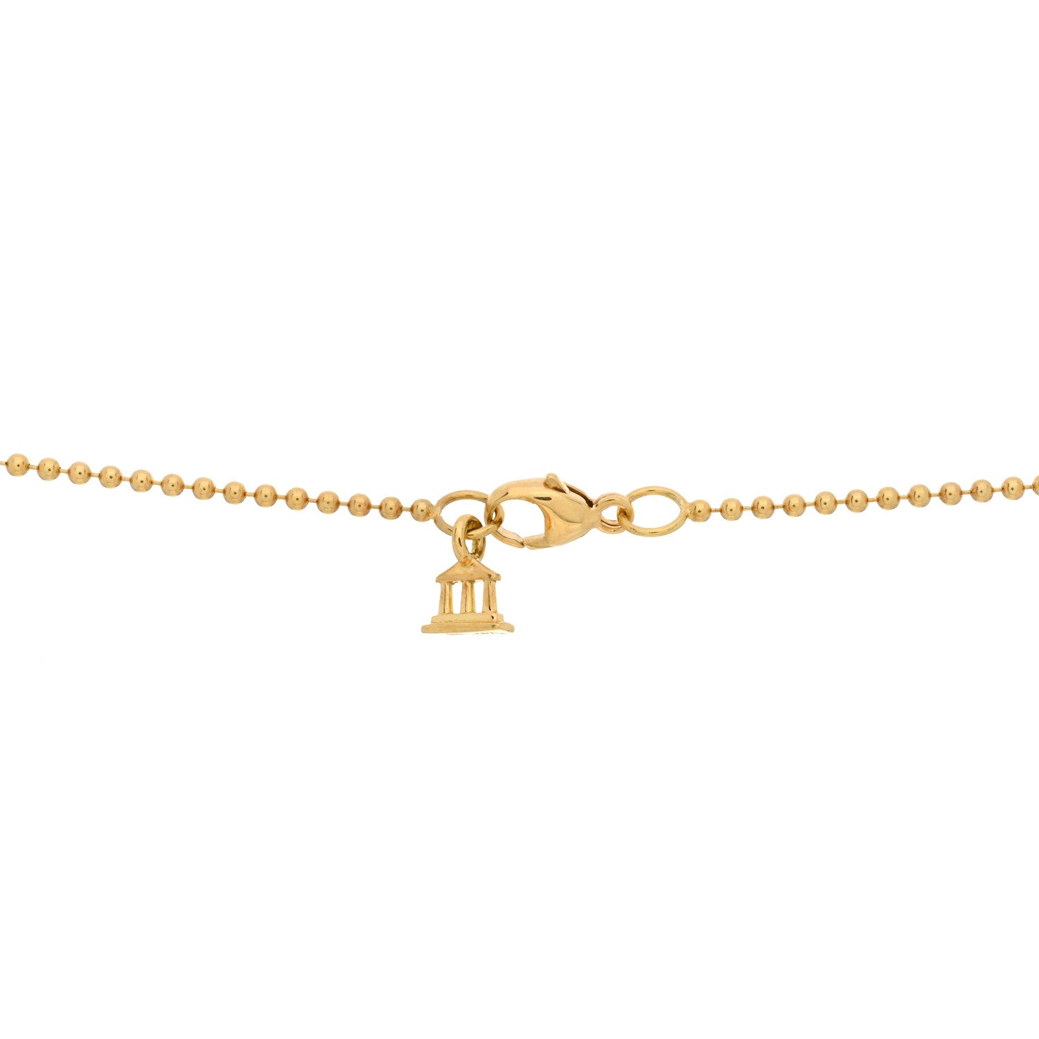 Temple St. Clair 18K Yellow Gold 10mm Angel Pendant Ball Chain Necklace 3 of 4