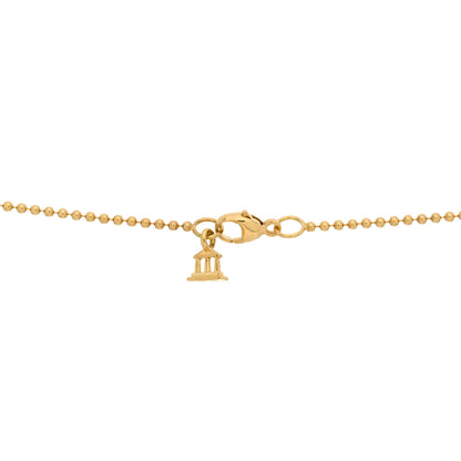 Temple St. Clair 18K Yellow Gold 10mm Angel Pendant Ball Chain Necklace 3 of 4