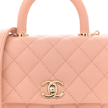 Chanel Caviar Quilted Extra Mini Coco Handle Flap Light Pink 8 of 10