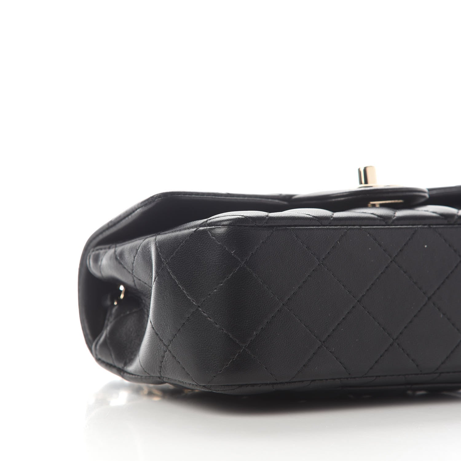 Chanel Lambskin Quilted Mini Rectangular Flap Black 7 of 8