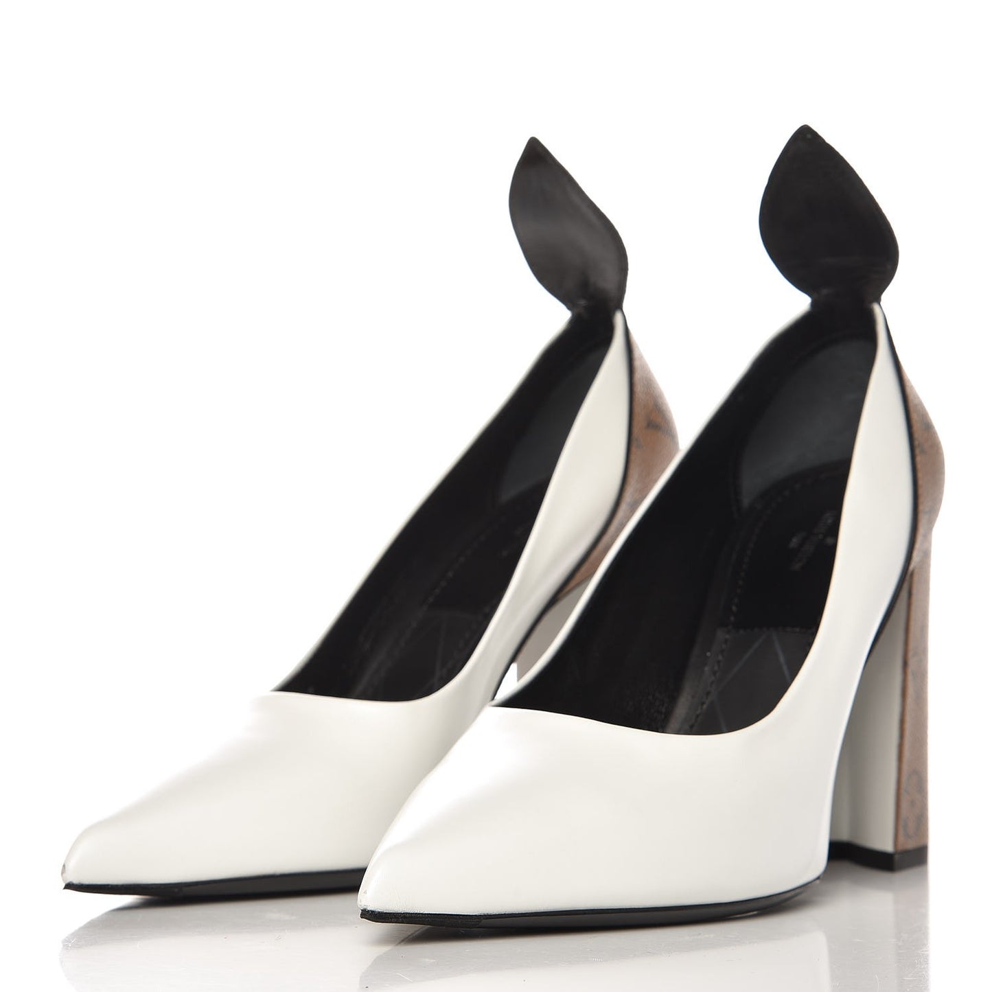 Calfskin Reverse Monogram Rodeo Queen Pumps 41 White
