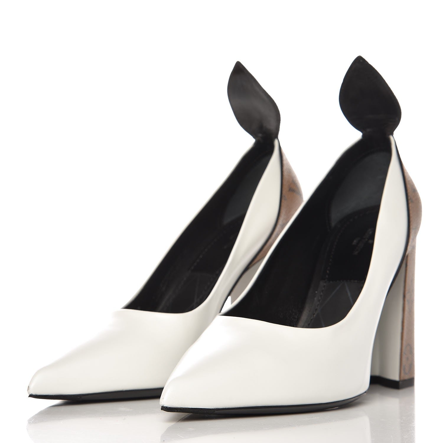 Louis Vuitton Calfskin Reverse Monogram Rodeo Queen Pumps 41 White 2 of 14