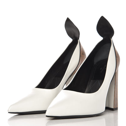 Louis Vuitton Calfskin Reverse Monogram Rodeo Queen Pumps 41 White 2 of 14