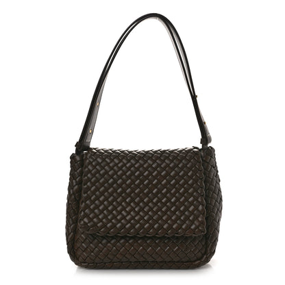 Bottega Veneta Nappa Intreccicio Padded Small Cobble Shoulder Bag Light Brown 1 of 10